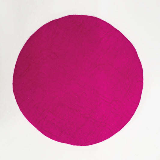 FELT COASTER/KIDS PLAY MAT 'MAGENTA' 30CM - PREORDER