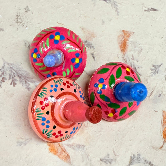 HAND PAINTED SPINNING TOPS