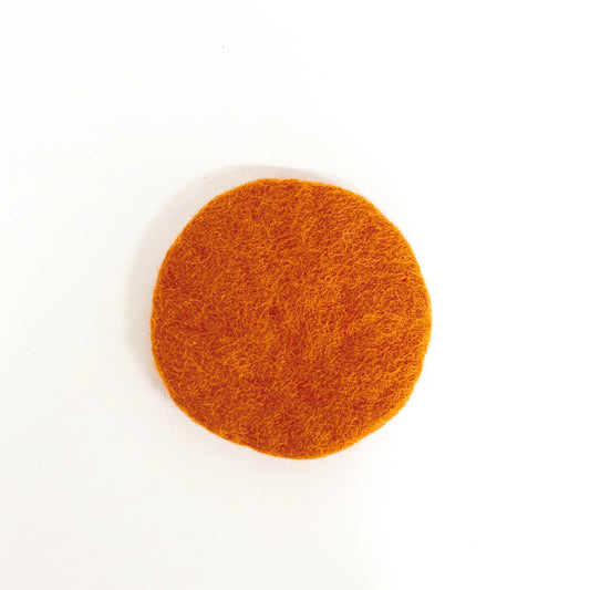 MINI FELT COASTER ORANGE 11CM