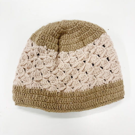 100% WOOL HAND KNITTED BEANY FLEECE LINED