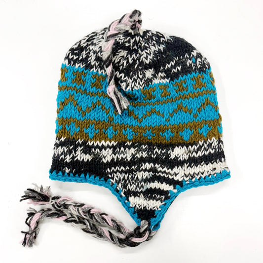 100% WOOL HAND KNITTED BEANY EAR COVER