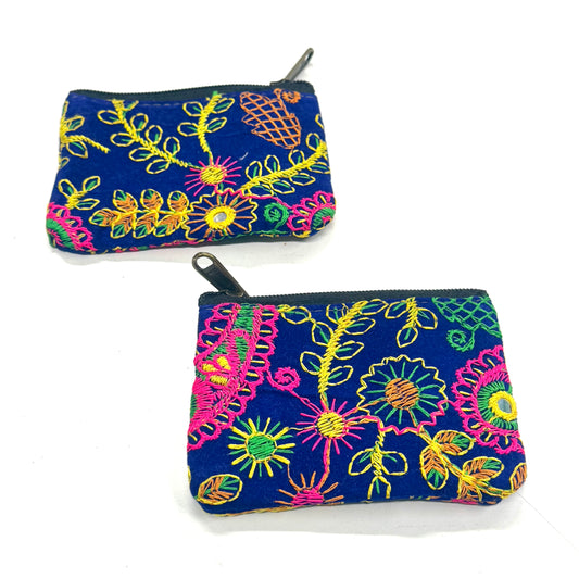 VELVET EMB.  PURSE 9x11CM