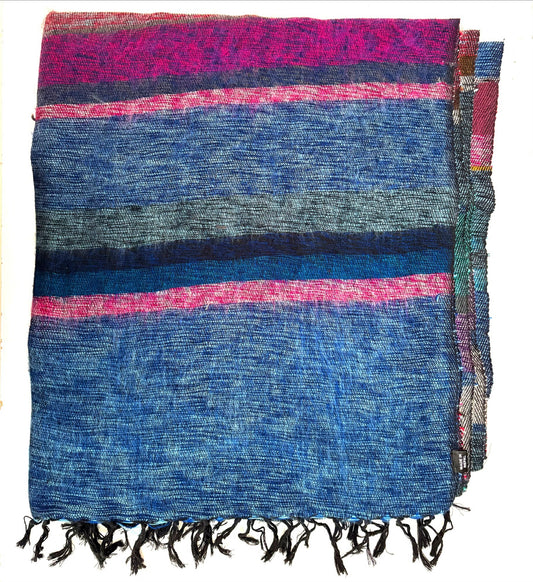WOOL BLEND “MAGIC STRIPE” SHAWL 80x195CM