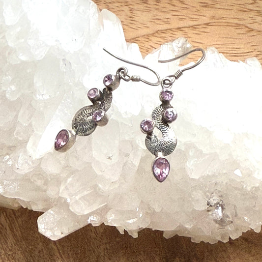 Sterling Silver Rose Quartz Earring