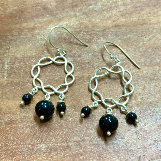 Sterling SilverBlack Onyx Earring