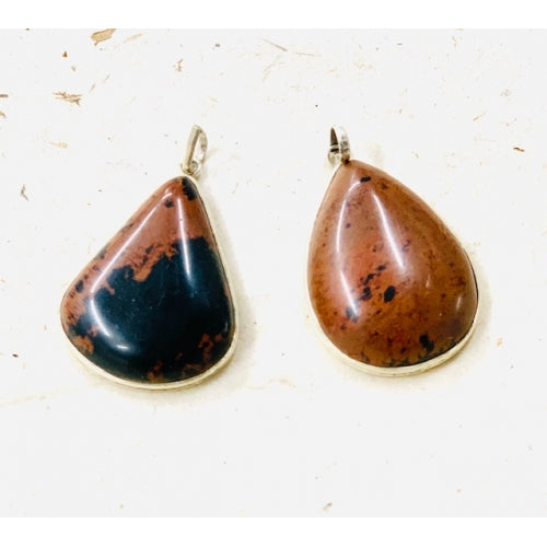 STERLING SILVER RED JASPER PENDANT