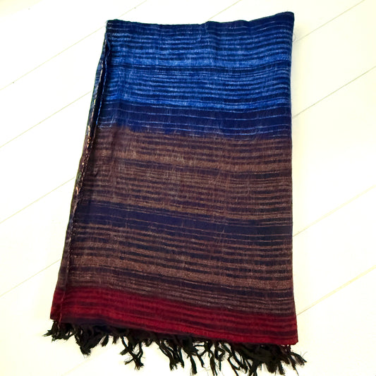 WOOL BLEND HANDLOOM BLANKET 110X260CM