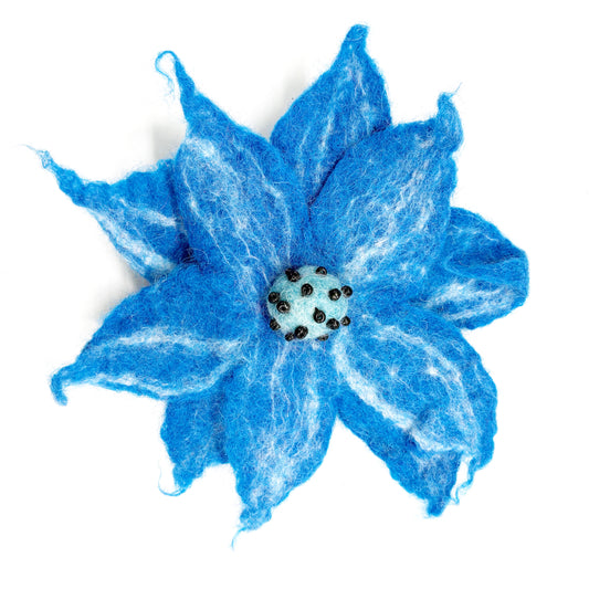 FELT POINSETTIA OCEAN BROOCH (28x28CM)