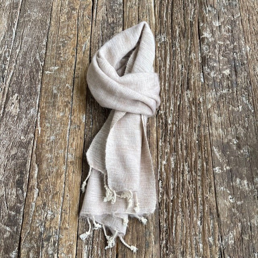 WOOL BLEND HANDLOOM SCARF 110X260CM