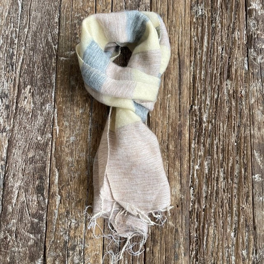 WOOL BLEND HANDLOOM SCARF 110X260CM
