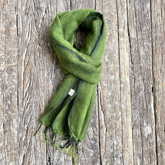 WOOL BLEND HANDLOOM SCARF 110X260CM