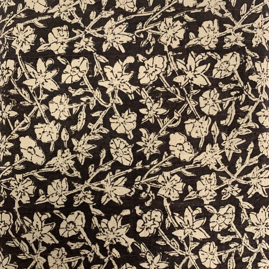 100% COTTON HAND STITCHED FLORAL BLACK THROW 150x220CM