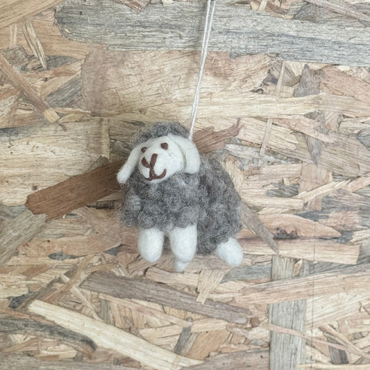 MINI FELT SHEEP GRAY 7X5