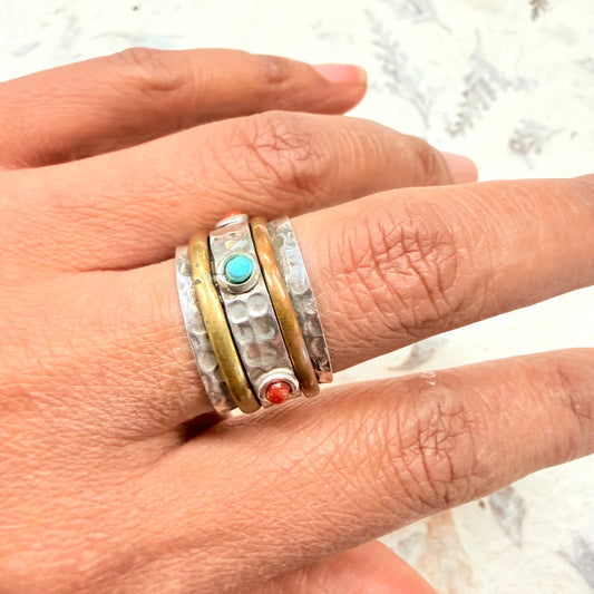 925 STERLING SILVER SPINNING RING
