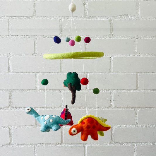 FELT DINOSAUR MOBILE HANGING