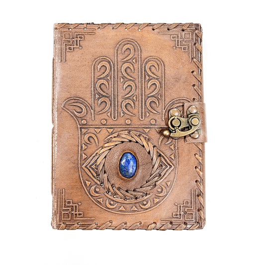 HAMSA EVIL EYE LAPIZ OUTER STICHED JOURNAL 18x13.5CM
