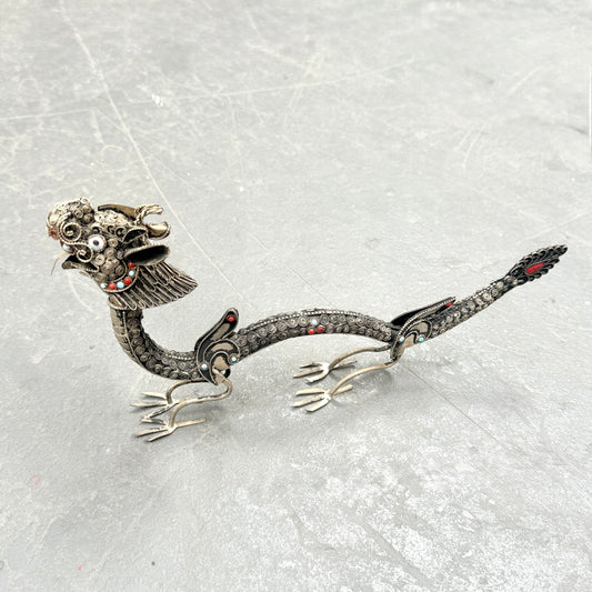 SILVER PLATED FILIGIRI DRAGON 29x16cm
