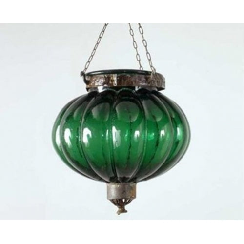HANDMADE GLASS PUMPKIN PENDANT LIGHT XL 22x24CM