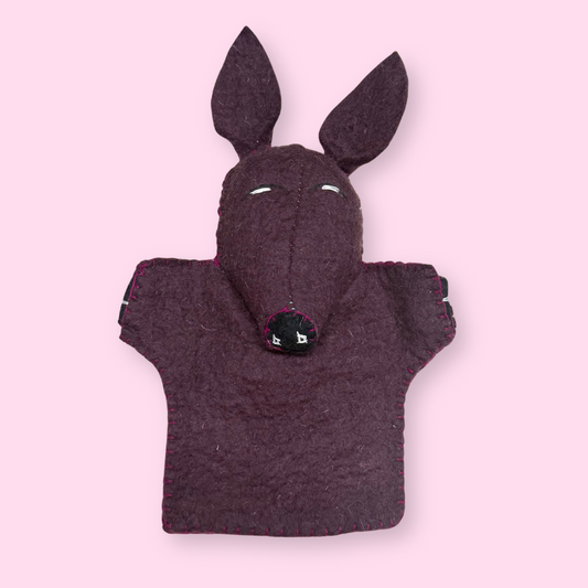 Felt Purple Piggy Pal Hand Puppet 32X21CM