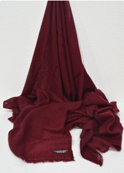 WOOL N CASHMERE BLEND SOFT SHAWLS 76X200CM