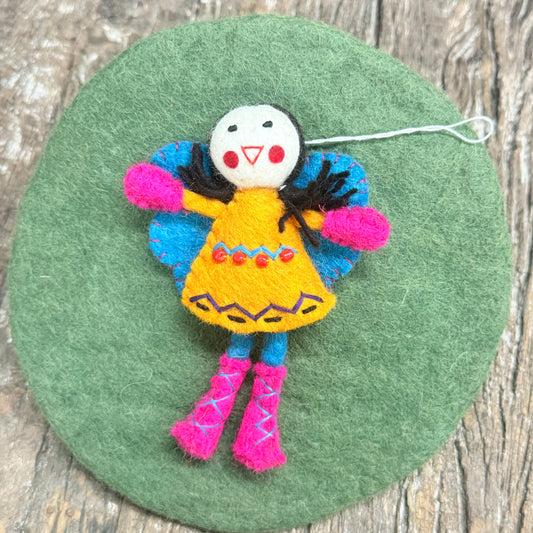 EMB. FELT FAIRY 15CM ASSORTED