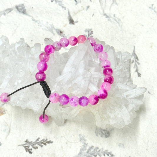MADAGASCAR ROSE QTZ PRAYER BRACELET