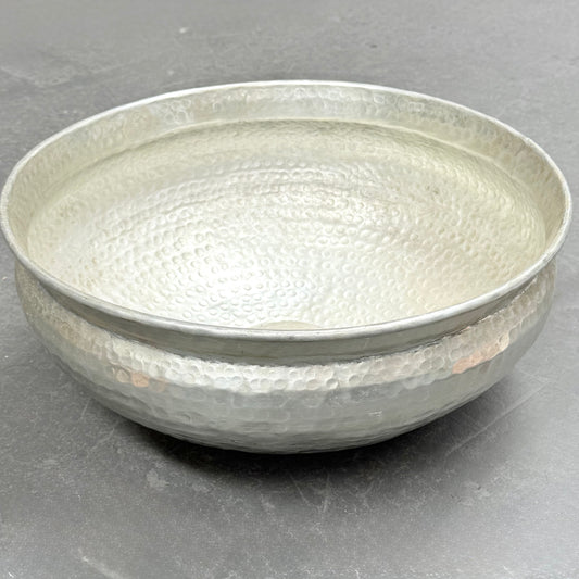 SILVER FINISH PLANTER 43x18CM SML