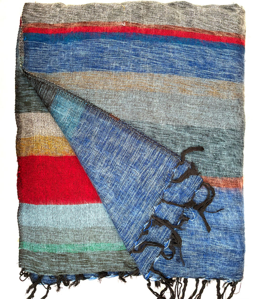 WOOL BLEND “MAGIC STRIPE” SHAWL 80x195CM
