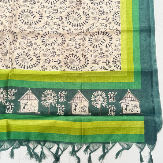 SILK FRINGED SARONG/ SCARF 100x180CM