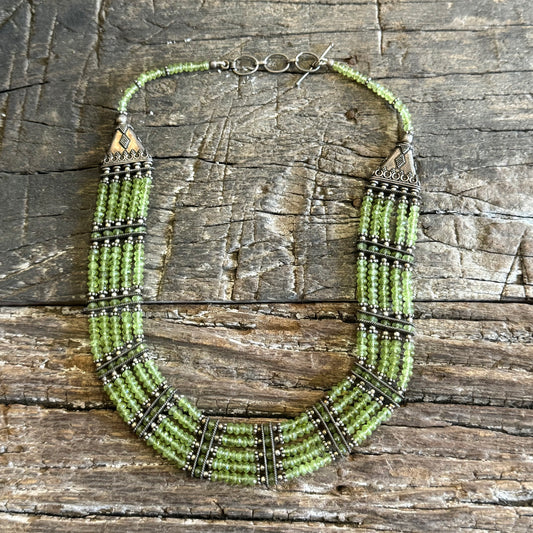 STERLING SILVER PERIDOT NECKLACE