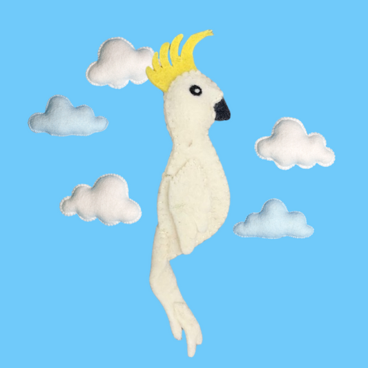 "COCKATOO" FELT FINGER PUPPET