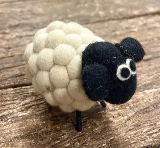 HANDMADE FELT BALL SHEEP