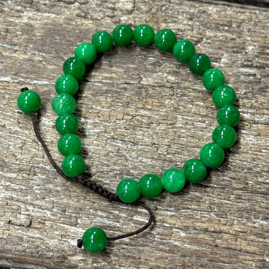 GREEN JADE PRAYER BRACELET