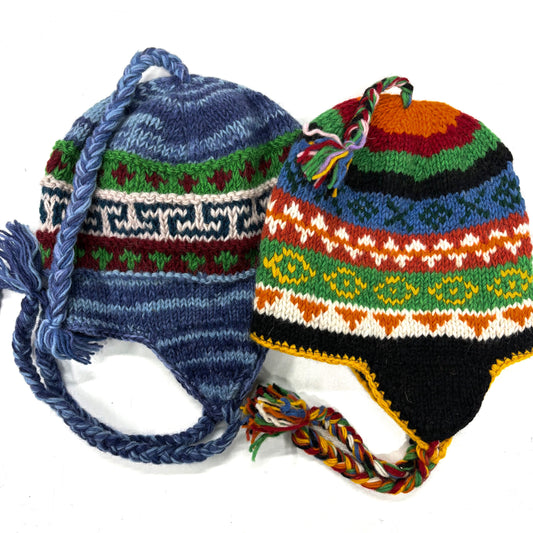 100% WOOL HAND KNITTED BEANY EAR COVER