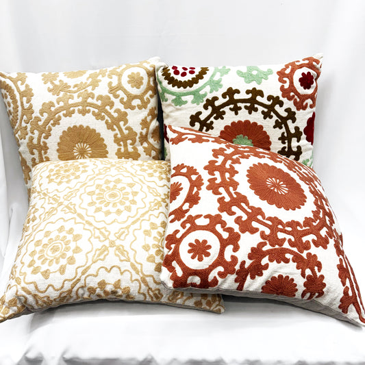 ‘SUZANI’ EMBROIDERY COTTON CUSHIONS 45x45CM