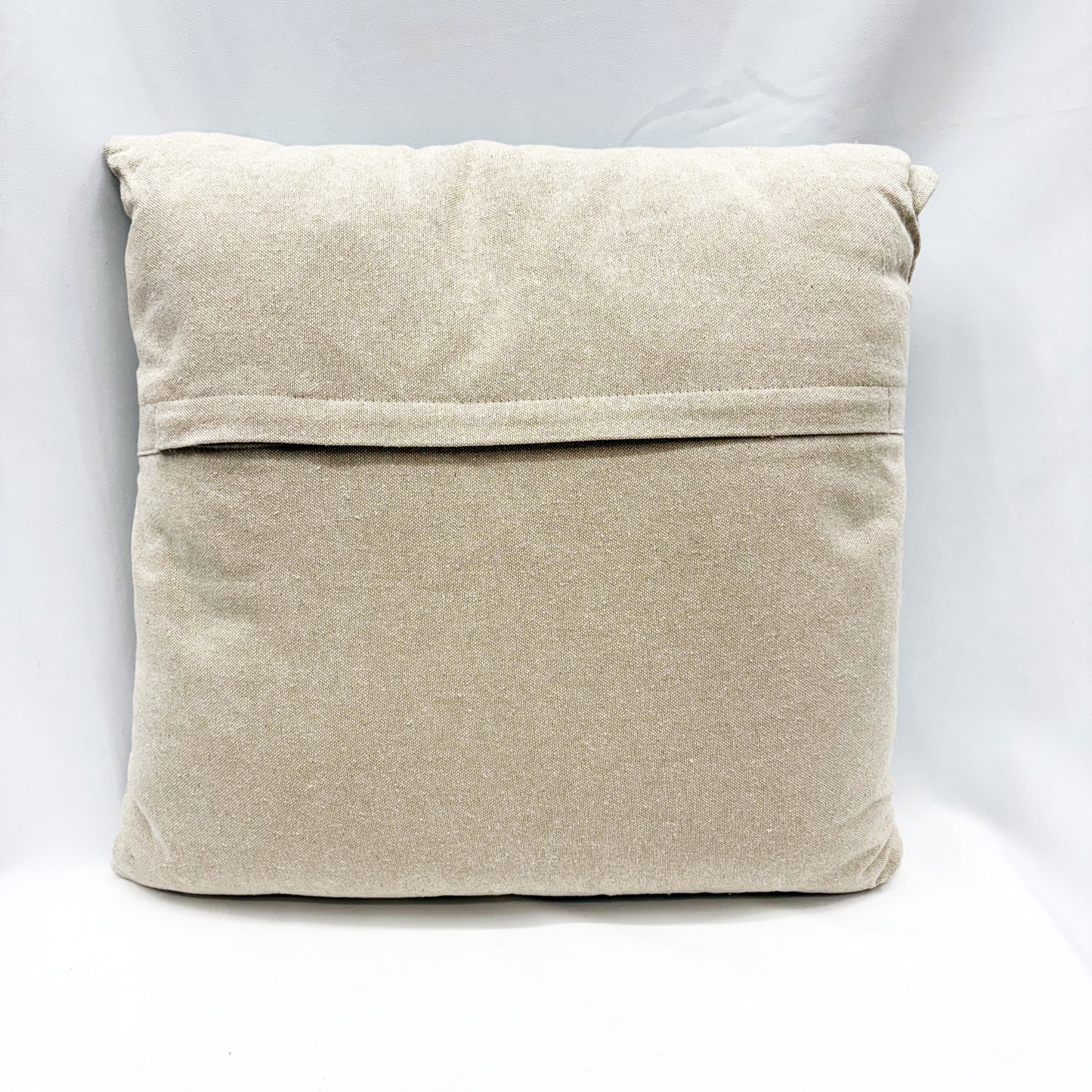 ‘AQUA & TEAL’ EMBROIDERED COTTON CUSHION 45CM