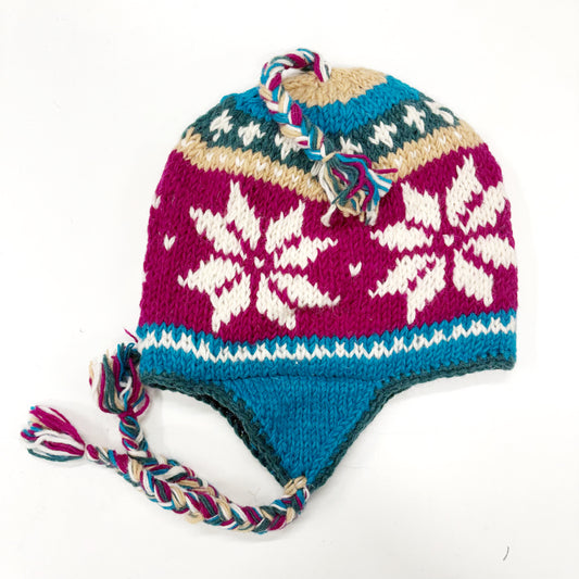 100% WOOL HAND KNITTED BEANY EAR COVER