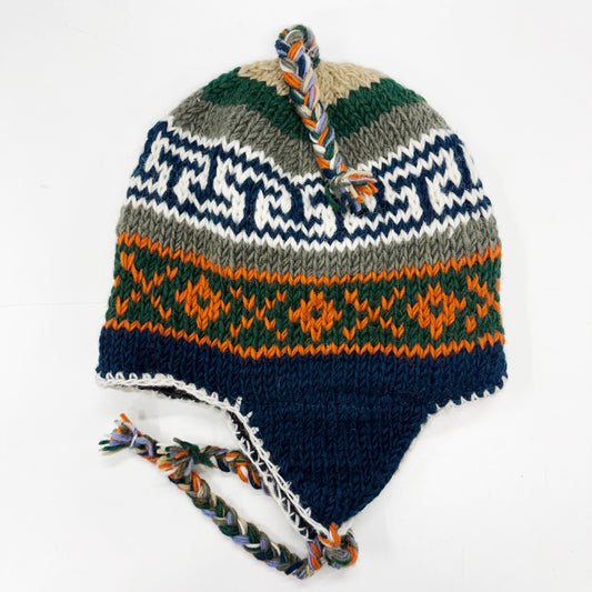 100% WOOL HAND KNITTED BEANY EAR COVER