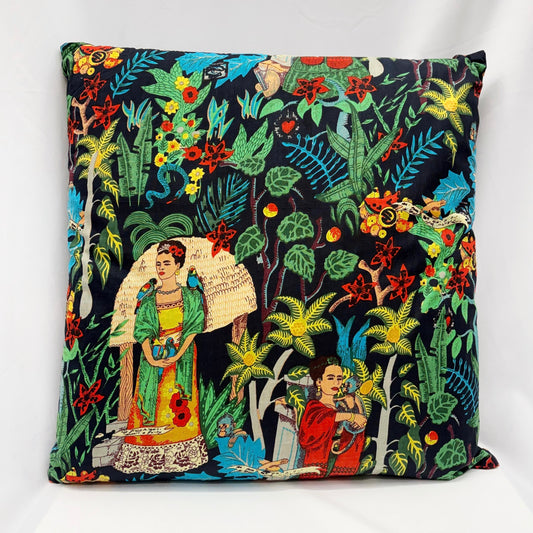 ‘FRIDA OASIS’ COTTON CUSHION 'MIDNIGHT' 60X60CM | WITH INSERT