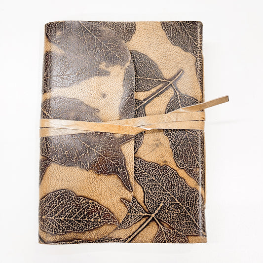 LEATHER LEAF EMBOSSED JOURNAL 18x13.5CM