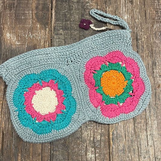 FW309HAND CROCHET PURSE 27x17CM