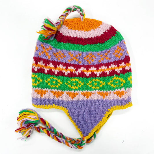 100% WOOL HAND KNITTED BEANY EAR COVER