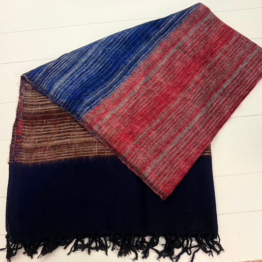 WOOL BLEND HANDLOOM BLANKET 110X260CM