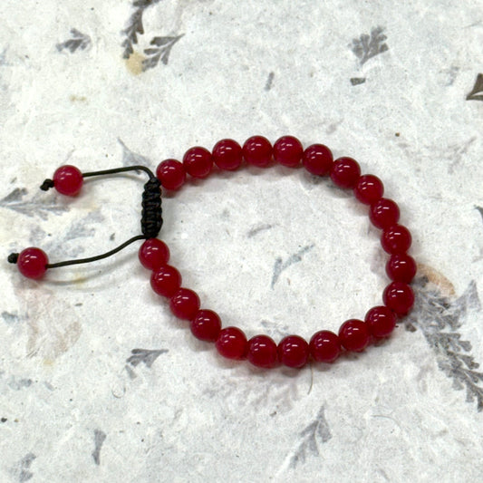 RED JADE PRAYER BRACELET