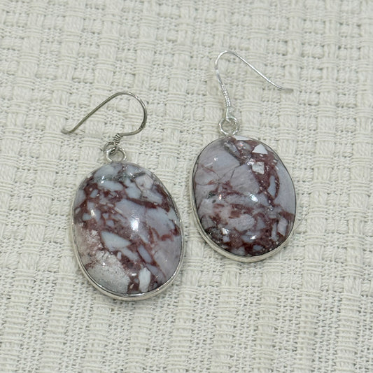 925 SILVER WILD HORSE JASPER EARRING