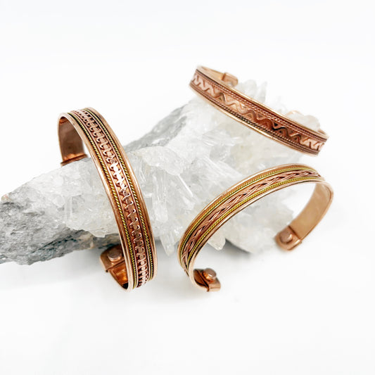 PURE COPPER MAGNETIC CUFF, handmade in India