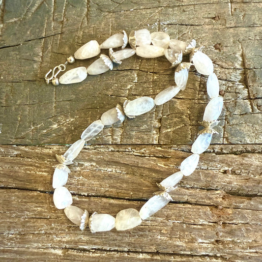 STERLING SILVER ROSEQUARTZ NECKLACE