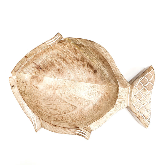 WOODEN FISH TRAY 31x21cm