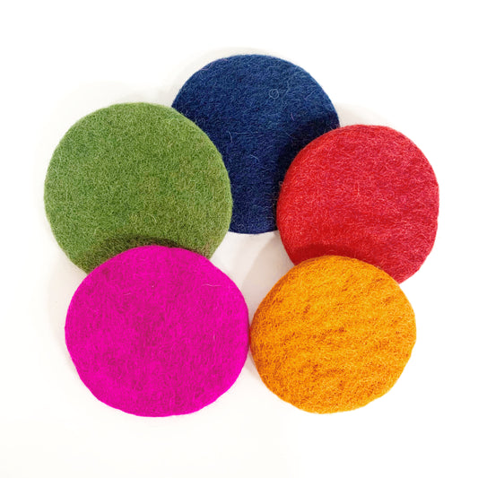 MINI FELT COASTER ASSORTED COLOUR 11CM