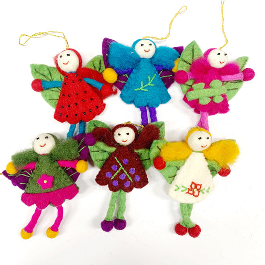 FELT GARDEN FAIRY LRG 13x10CM ASSORTED